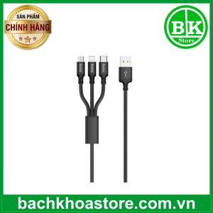 Cáp sạc đa năng 3 đầu Hoco X14 (Micro-Lightning-TypeC)